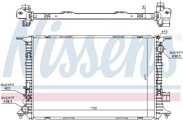 Radiator, engine cooling 60326