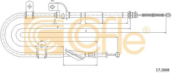 Cable Pull, parking brake 17.2608