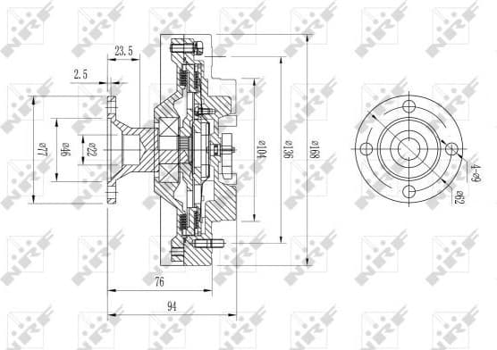 Clutch, radiator fan 49579 - image 2