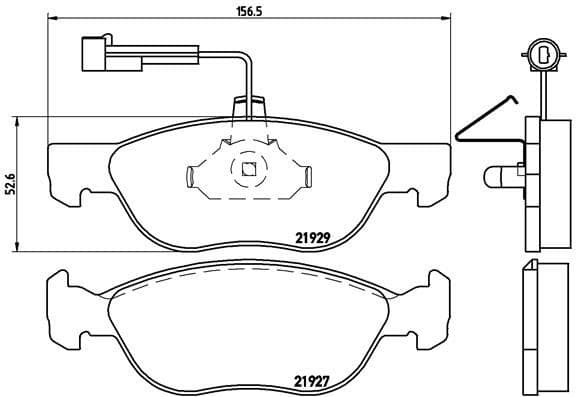 Brake Pad Set, disc brake PRIME LINE P23071