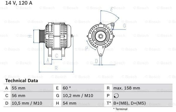 Alternator 0986047330 - image 2