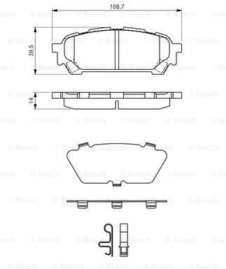 Brake Pad Set, disc brake 0986494232