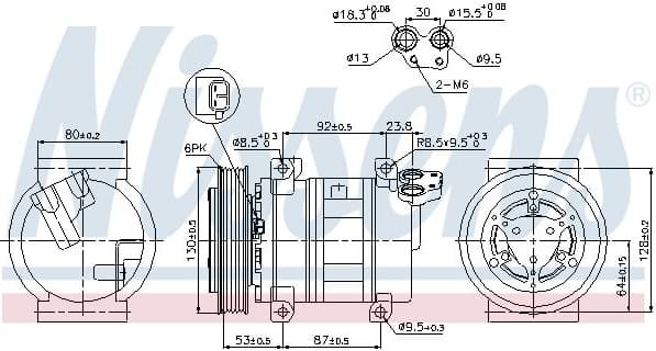 Compressor, air conditioning ** FIRST FIT ** 89330