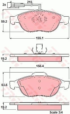 Brake Pad Set, disc brake GDB1337