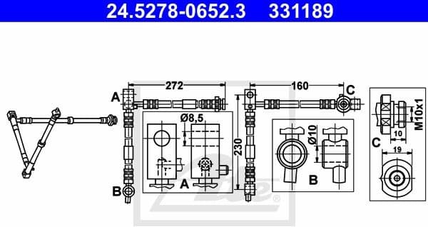 Brake Hose 24.5278-0652.3