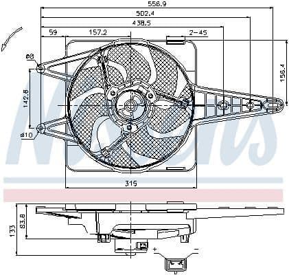 Fan, engine cooling 85341