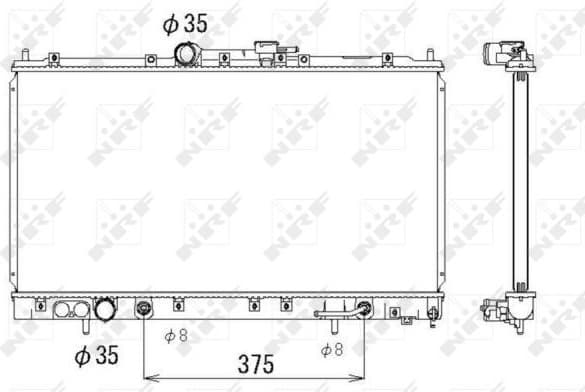 Radiator, engine cooling 53313