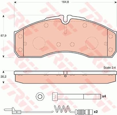 Brake Pad Set, disc brake GDB1694