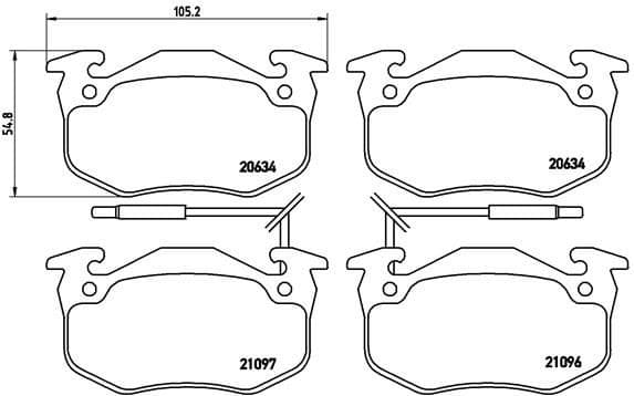 Brake Pad Set, disc brake PRIME LINE P68015