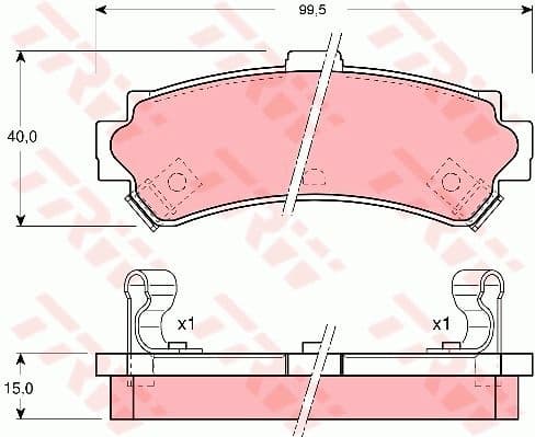 Brake Pad Set, disc brake GDB3115