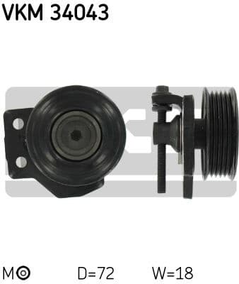 Belt Tensioner, V-ribbed belt VKM 34043