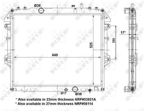 Radiator, engine cooling EASY FIT 53921
