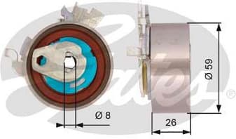 Tensioner Pulley, timing belt PowerGrip™ T43154
