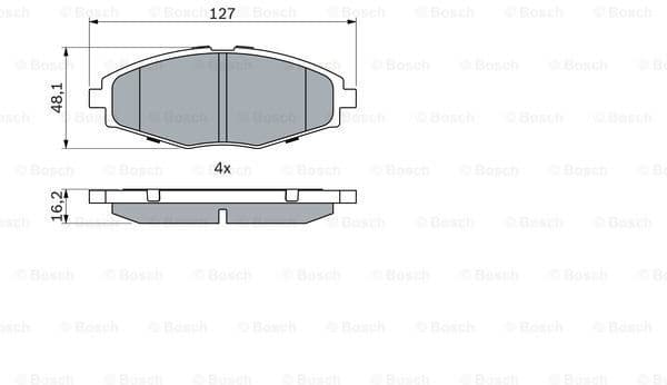 Brake Pad Set, disc brake 0986424512 - image 7
