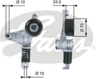 Belt Tensioner, V-ribbed belt DriveAlign™ T38453