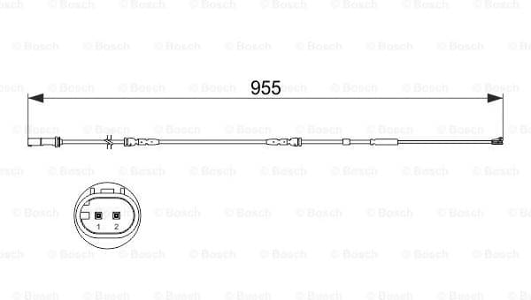 Warning Contact, brake pad wear 1987473511