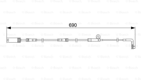 Warning Contact, brake pad wear 1987473046
