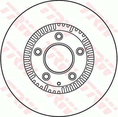 Brake Disc TRW SINGLE DF6067S - image 2