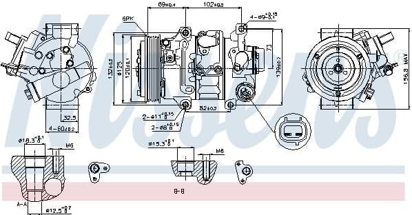Compressor, air conditioning ** FIRST FIT ** 89314