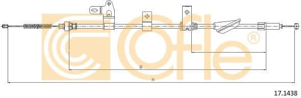 Cable Pull, parking brake 17.1438