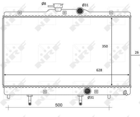 Radiator, engine cooling 59078