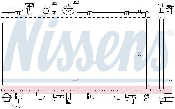 Radiator, engine cooling 67721