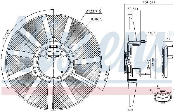 Fan, engine cooling 85720