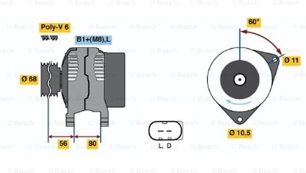 Alternator 0986042820 - image 2