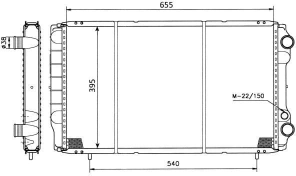 Radiator, engine cooling 50403