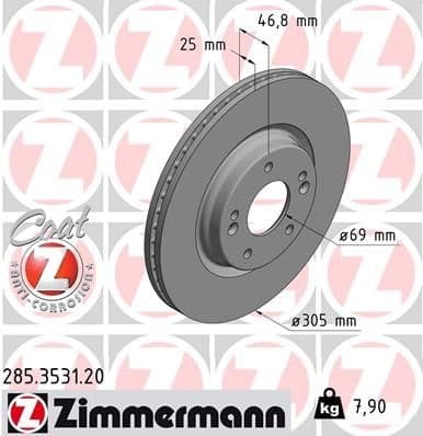Brake Disc COAT Z 285.3531.20