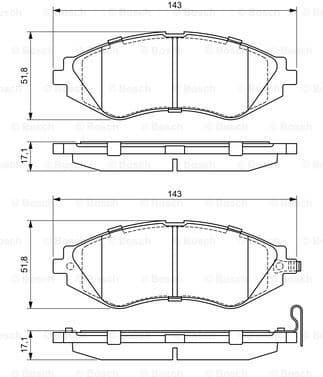 Brake Pad Set, disc brake 0986424474 - image 7