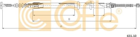 Cable Pull, parking brake 631.10
