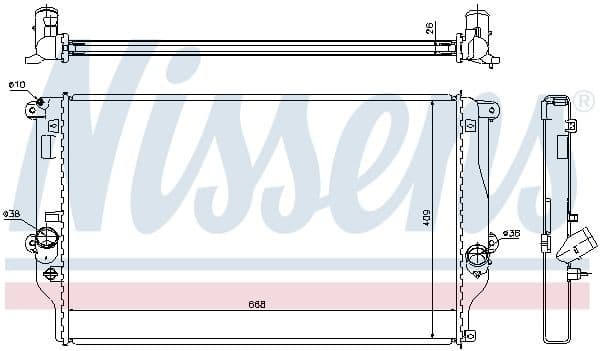 Radiator, engine cooling ** FIRST FIT ** 64677A