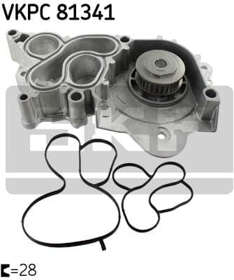 Water Pump, engine cooling VKPC 81341