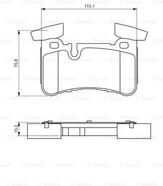 Brake Pad Set, disc brake 0986494411 - image 2