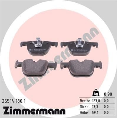 Brake Pad Set, disc brake 25514.180.1