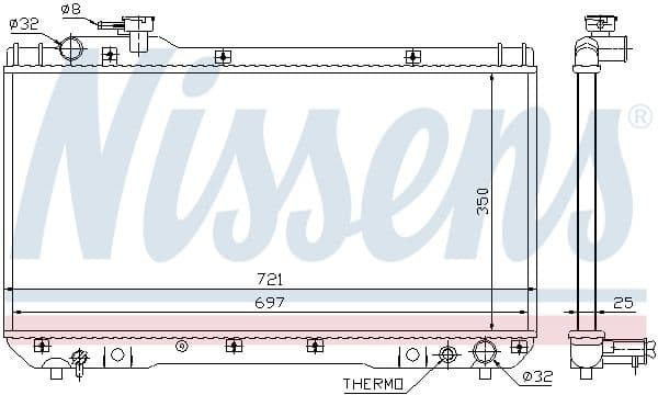 Radiator, engine cooling 64706