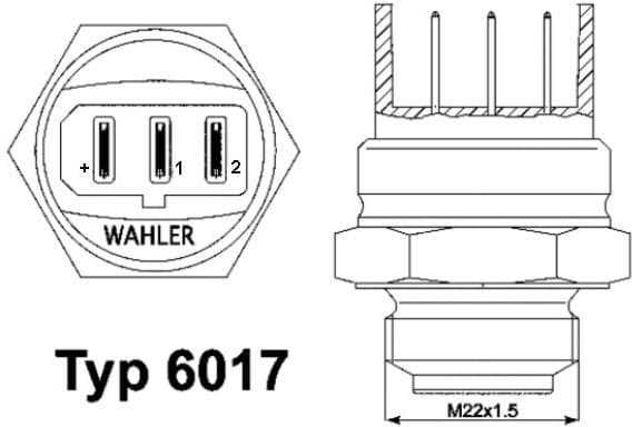 temperatūros jungiklis, radiatoriaus ventiliatorius