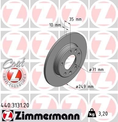 Brake Disc COAT Z 440.3131.20