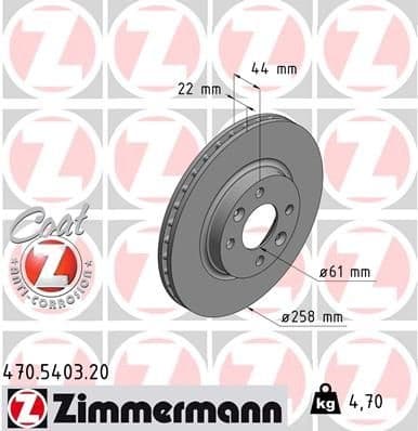 Brake Disc COAT Z 470.5403.20