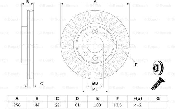 Brake Disc 0986479A86