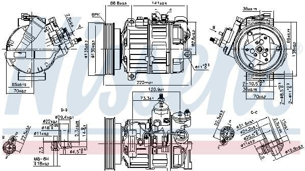 Compressor, air conditioning ** FIRST FIT ** 89463
