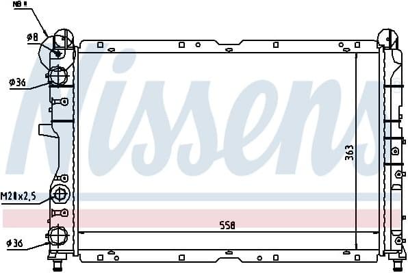 Radiator, engine cooling 61847