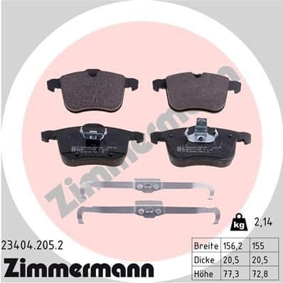 Brake Pad Set, disc brake 23404.205.2