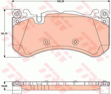 Brake pads front, Top Quality GDB1734