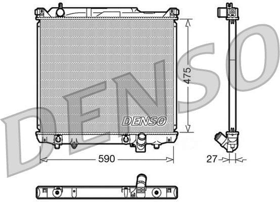 Radiator, engine cooling DRM47020