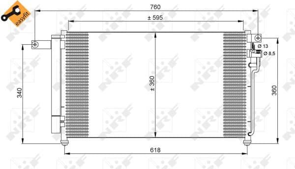 Condenser, air conditioning EASY FIT 35851