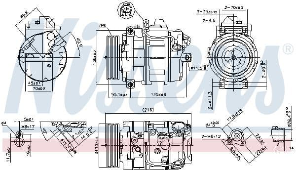Compressor, air conditioning ** FIRST FIT ** 890069