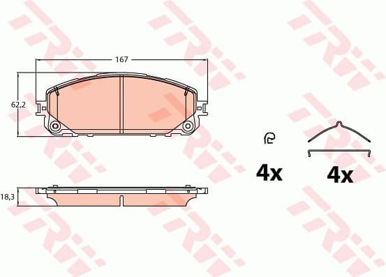 Brake Pad Set, disc brake GDB2142
