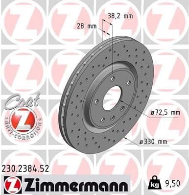 Brake Disc SPORT BRAKE DISC Z 230.2384.52